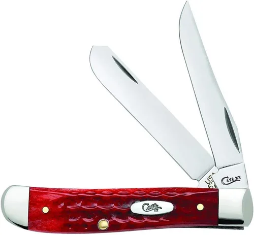 Vista 15 de Case XX WR - Navaja de bolsillo Mini Trapper de hueso ámbar, artículo #013 - (6207 SS) - Longitud cerrada: 3 1/2 pulgadas