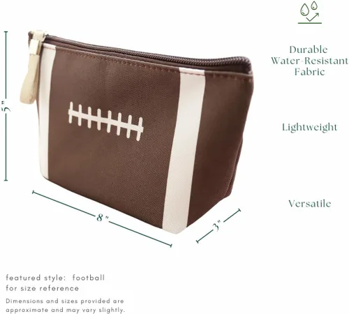 Vista 3 de Bolsa de maquillaje, organizador de viaje, neceser para mujer, pequeña funda de cosméticos para bolso, lindo embrague de almacenamiento de tela