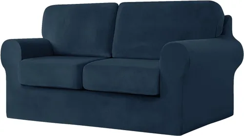 Vista 73 de Funda de sofá con fundas de cojín de asiento separadas y fundas de respaldo, fundas elásticas para sofá, fundas protectoras de terciopelo