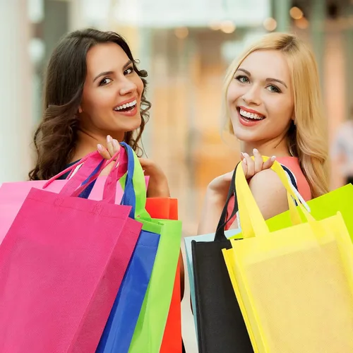 Vista 6 de Boao Paquete de 40 bolsas de compras reutilizables a granel de 14 x 10 x 4 pulgadas, bolsas de compras para comestibles, bolsas de tela no tejida