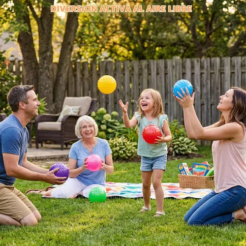 Vista 5 de LOVEINUSA 6 bolas de rebote, bolas sensoriales de 6 pulgadas con bomba para bebés y niños pequeños