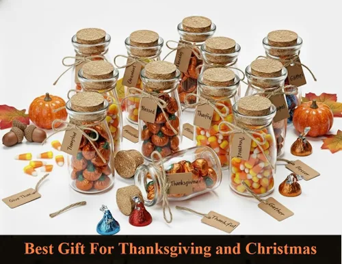 Vista 9 de Otis Classic Tarros pequeños de vidrio con tapas, juego de 12 mini botellas de vidrio con corchos para decoraciones de Halloween, decoración