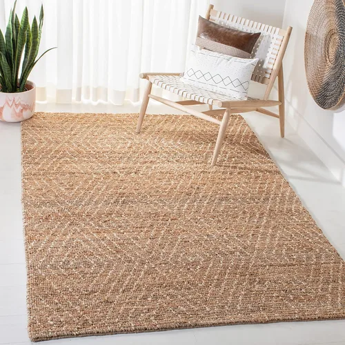 Vista 9 de SAFAVIEH Bohemian Collection BOH702A - Alfombra decorativa de yute tribal marroquí hecha a mano, 24 x 36 pulgadas, color negro/marfil
