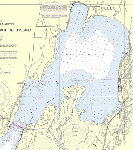 Vista 7 de Lago Champlain - Vermont 2013 - Carta Náutica de Nueva York - Impresión personalizada