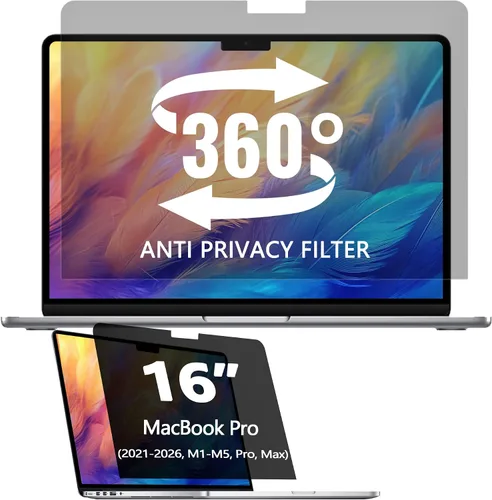 Vista 10 de Pantalla de privacidad magnética colgante de 21.5 pulgadas para monitor de pantalla ancha de 16:9, pantalla de privacidad extraíble, antirreflejos