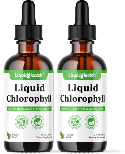 Vista 7 de LIQUIDHEALTH Gotas de clorofila líquida, desodorante interno, desintoxicación hepática, apoyo inmunológico, promueve el colágeno para el cabello
