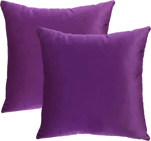 Vista 10 de RELY+ Paquete de 2 fundas de almohada de terciopelo de 18 x 18 pulgadas, suaves, acogedoras, lisas, decorativas, fundas de cojín de lujo para sofá