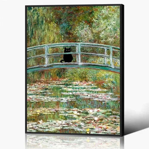 Vista 18 de XMJJQQ Lienzo enmarcado negro de Vincent Van Gogh, arte para pared, impresiones famosas, pintura para dormitorio en Arles, divertido póster estético
