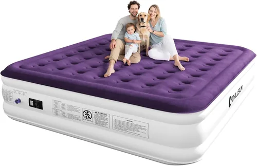 Vista 16 de CHILLSUN Colchón de aire doble con bomba incorporada, cama inflable
