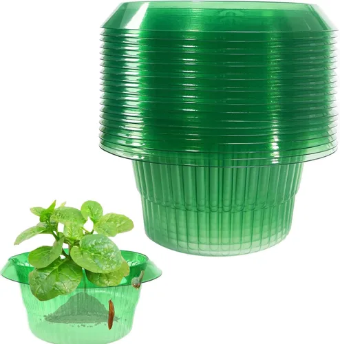 Vista 9 de Collares de babosas para plantas, collar de babosa para proteger las plantas de caracoles y babosas 6 piezas