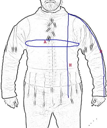 Vista 4 de Gambeson - Vestido de disfraz de algodón liso SCA LARP