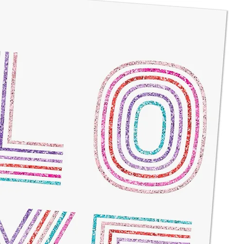 Vista 4 de Hallmark Paquete de tarjetas del día de San Valentín, amor con purpurina (10 tarjetas de San Valentín con sobres)