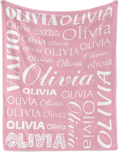 Vista 22 de Manta personalizada con nombre para niños y adultos, manta de franela personalizada con nombre