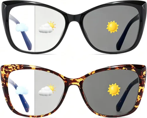 Vista 11 de Lentes de lectura de gran tamaño con diseño de ojo de gato para mujer, ligeros y grandes, lentes de moda para hombres, Paquete de 2 (negro+tortuga)