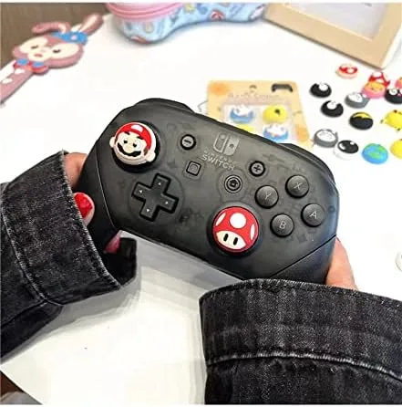 Vista 6 de PERFECTSIGHT Lindas tapas de agarre para el pulgar para PS5PS4Xbox One (Series X, S)Nintendo Pro Controller, Steam Deck, Anime Thumbsticks Joystick