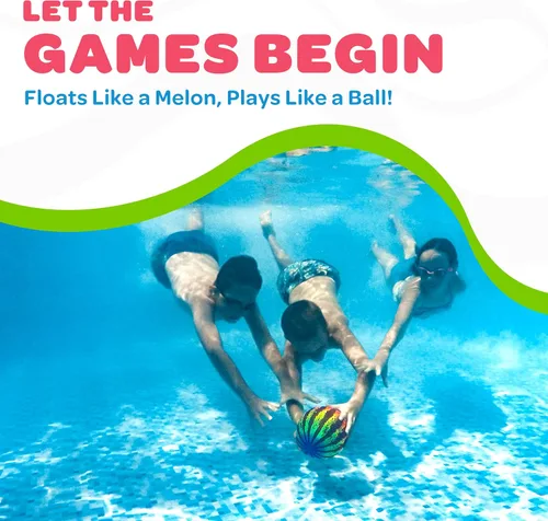 Vista 5 de Watermelon Ball Sandía de piscina para niño de 8 a 12 años, pelota de 6.5 pulgadas para adolescente, adulto, familia, juego divertido, fútbol