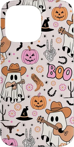 Vista 21 de Spooky Ghost Cowboy Cute Halloween Boo Western Retro Pastel Case for iPhone 17