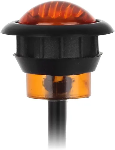 Vista 7 de Partsam 10 luces de marcador LED ámbar redondas de 3/4 pulgadas, luces de señal de giro de 3 cables para camioneta remolque, sellado impermeable
