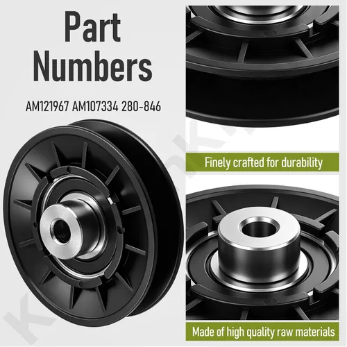 Vista 7 de Polea tensora AM121967 compatible con tractores de césped JohnDe-ere Fits Model LT133, LT150, LT155, LT160, LT170, LT180, LT190 and STX GX LT LTX