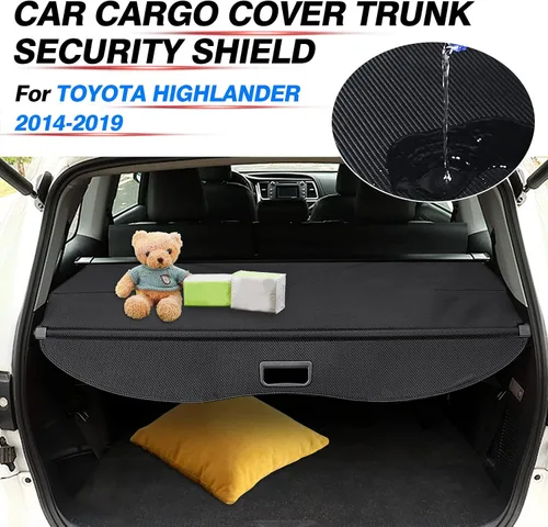 Vista 2 de Powerty Cubierta de Carga para Toyota Highlander 2014-2019 Accesorios, Cubierta de Maletero Retráctil Sombra Protectora de Maletero Cubierta