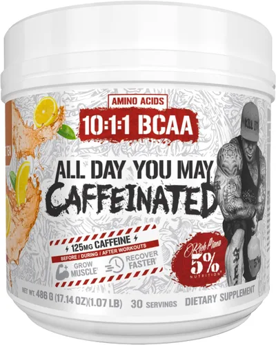 Vista 14 de 5% Nutrition Rich Piana AllDayYouMay BCAA Powder Aminoácidos prémium para intra y después del entrenamiento, EAA, electrolitos Hidratación