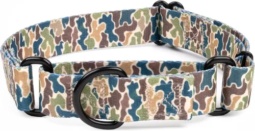 Vista 16 de Country Brook Petz - Collar de perro Martingala de camuflaje azul con diseño de camuflaje y diseños resistentes (1/2 pulgada, 2XS)