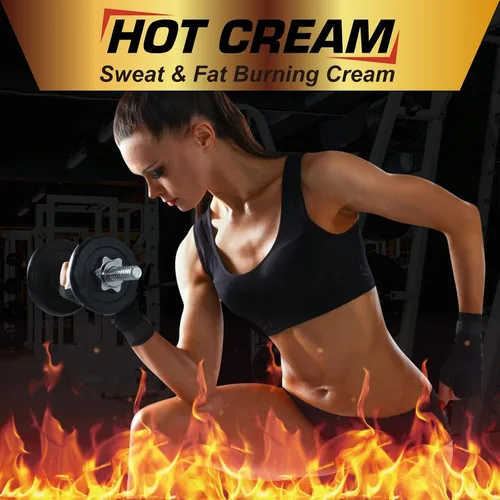 Vista 8 de Crema de sudor caliente, crema quemadora de grasa para vientre, crema natural potenciadora del sudor para hombres y mujeres, crema de entrenamiento