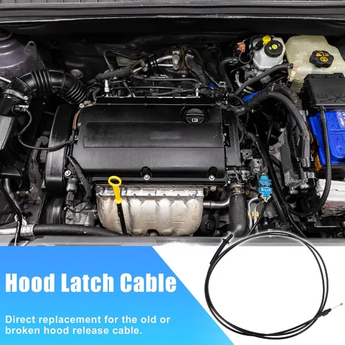 Vista 3 de uxcell Cable de liberación del pestillo del capó para Chevrolet Impala 2006-2013 para Buick LaCrosse 2005-2009 Cable de bloqueo de capó Reemplazar