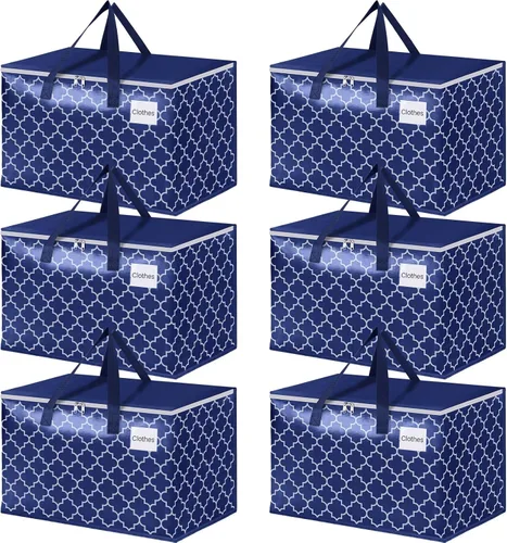 Vista 8 de Fabspace Bolsas de mudanza, suministros de mudanza extragrandes, bolsas de almacenamiento resistentes, bolsas de embalaje con cremalleras y asas