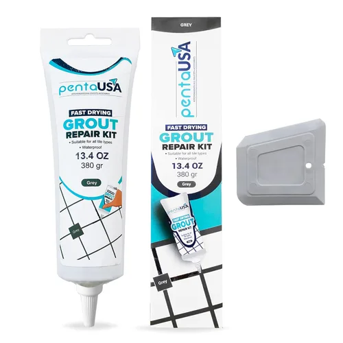 Vista 9 de PentaUSA Lechada para Azulejos - Reparaciones de Relleno de Lechada Grande, Kit de Reparación de Lechada de Secado Rápido, Fórmula Inodora - Incluye