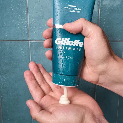 Vista 9 de Gillette Intimate 2 en 1 Crema de Afeitado Púbico + Limpiador, Fórmula Suave, Formulada para el Vello Púbico y la Piel, con Aloe, Libre de Parabenos