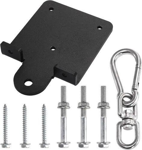 Vista 4 de WUWEOT Percha para bolsas pesadas, soporte resistente para bolsa de boxeo, rotación de 360°, soporte de gancho de madera para entrenamiento