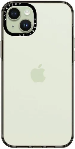 Vista 3 de CASETiFY Estuche Compacto para iPhone 15 Plus [Probado contra caídas de grado militar 2X / Protección contra caídas de 4 pies] - Negro Transparente
