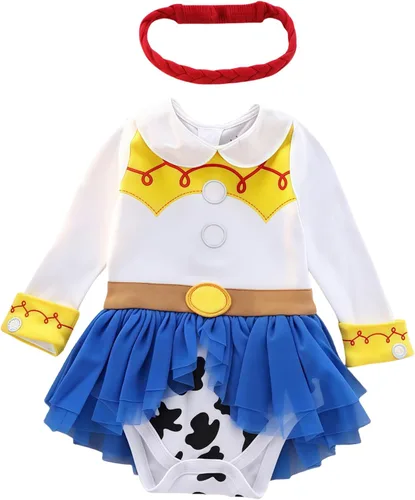 Vista 46 de Vestidos de princesa para niñas pequeñas, disfraz de mameluco para cumpleaños, Navidad, Halloween con diadema de 0 a 18 meses