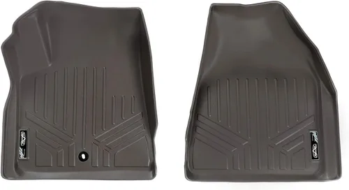 Vista 39 de SMARTLINER Juego de alfombrillas de piso de 2 filas compatibles con Chevrolet Traverse 2011-2017