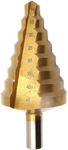 Vista 7 de Driak 0.157-2.047 in Metric HSS Titanium Surface Step Drill Bit Set para Madera Metal Materiales Duros Agujero Herramienta de Perforación