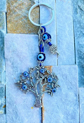 Vista 3 de LUCKBOOSTIUM Evil Eye Keychain & Protection, Evil Eye Car Hanging Ornament, Rear View Mirror Accessories, Home Decor