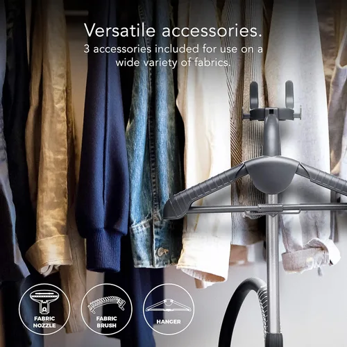 Vista 6 de Steamfast SF-520 Aspiradora a vapor para telas, con manguera térmica y ganchos para prendas
