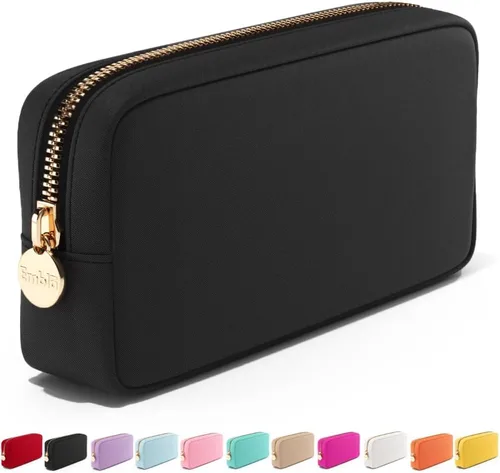 Vista 50 de Bolsa de Maquillaje de Viaje Embla Bolsa de Artículos de Aseo de Viaje, Negro, Mini, Mini