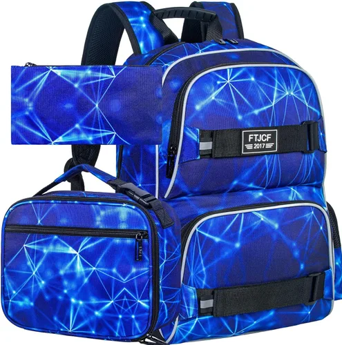 Vista 49 de Mochila para laptop, 16 pulgadas, bolsa escolar y bolsa de almuerzo, mochilas resistentes al agua para adolescentes, niñas, mujeres, estudiantes