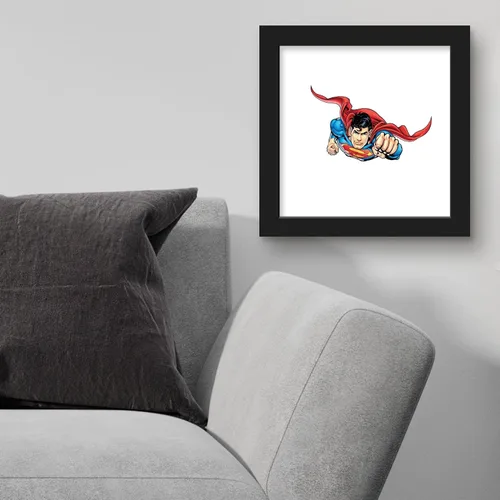 Vista 3 de Trends International Gallery Pops DC Comics Superman - Póster de pared volador, 12 x 12 pulgadas, versión enmarcada en negro Versión con marco negro