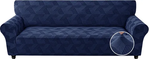 Vista 41 de JIVINER - Juego de 2 fundas elásticas para sillas de comedor, fundas geométricas de jacquard para sillas de comedor, fundas lavables para sillas
