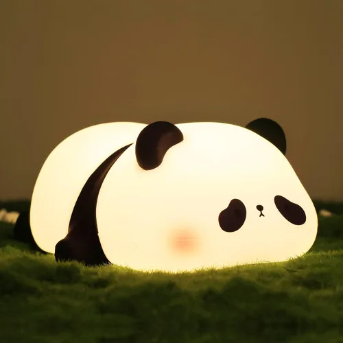 Vista 9 de Lampeez - Luz nocturna de rana para niños, lindos regalos de rana, luz nocturna LED de silicona suave para habitación infantil, decoración
