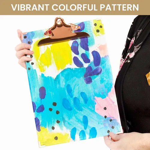 Vista 3 de bloom daily planners Portapapeles tamaño carta – Estándar A4 (9 pulgadas de ancho x 12.5 pulgadas de alto) bonito tablero decorativo para Abstracto