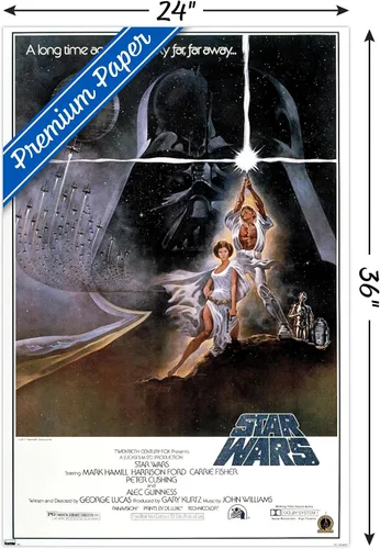 Vista 3 de Trends International 24X36 Star Wars: A New Hope - Póster original de pared de una hoja, 24" x 36", versión premium sin marco