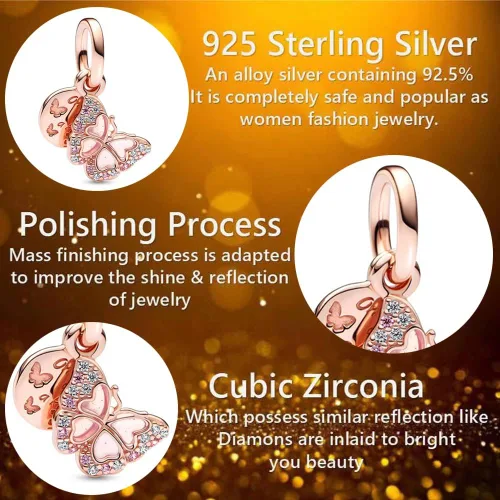 Vista 2 de PAGOGO Joyas de plata de ley 925 con circonita cúbica para mujer, pulseras y collares, regalo del día de la madre para mujeres y niñas