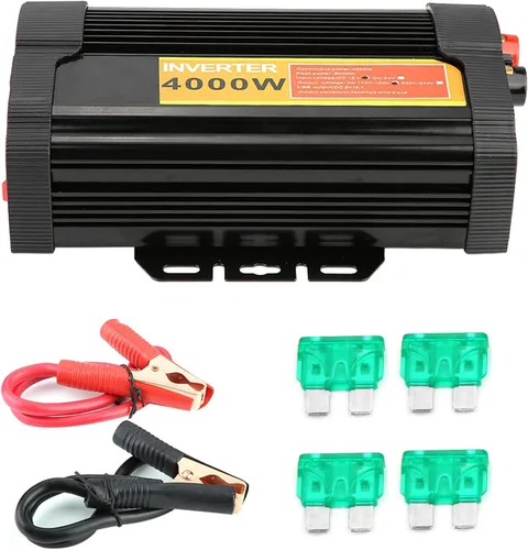 Vista 4 de Inversor de corriente para coche, 12 V CC a 110 V CA 4000 W Auto Voltaje Transformador Inversor Convertidor Coche