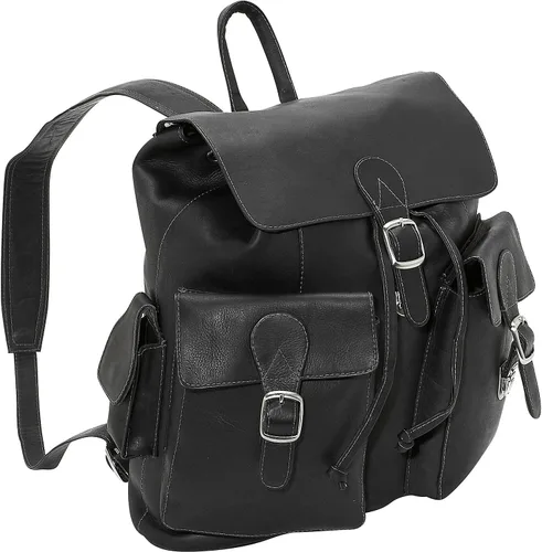 Vista 4 de Piel piel Grande buckle-flap Mochila