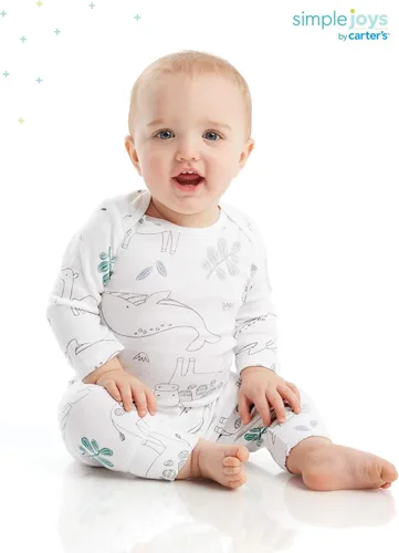 Vista 4 de Simple Joys by Carter's Conjunto de 6 piezas unisex para bebés (manga corta y larga) y pantalones