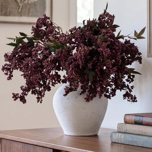 Vista 13 de Zeyune 3 tallos de bayas artificiales de 35 pulgadas, decoración